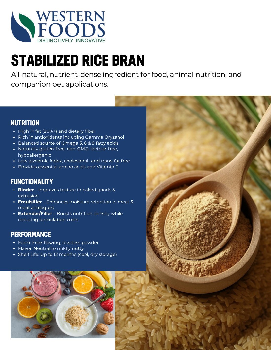 Rice bran sheet a